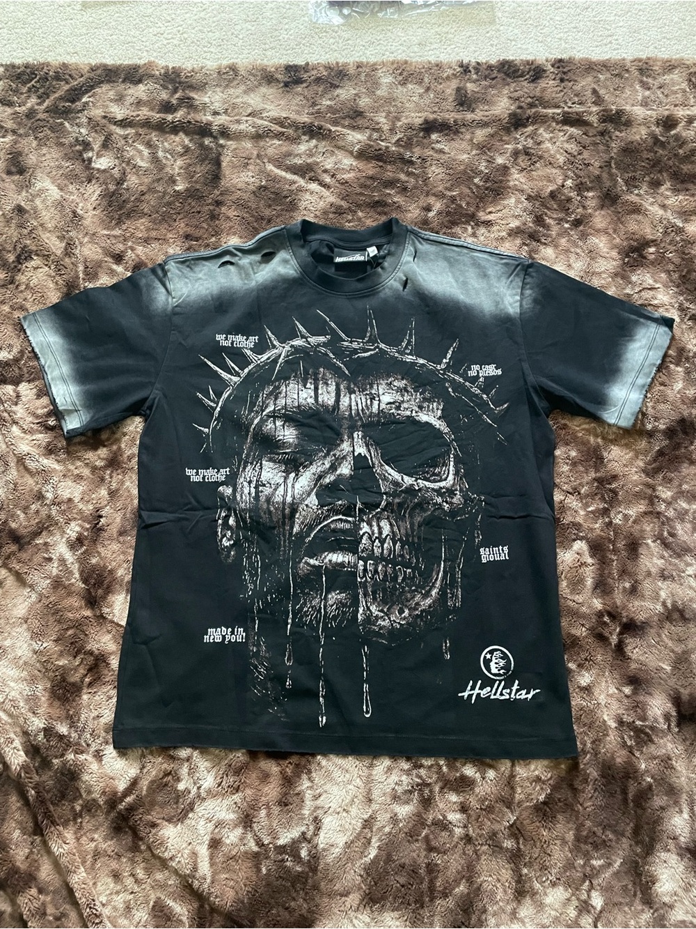 Hellstar Black Graphic Jesus Size M T shirt